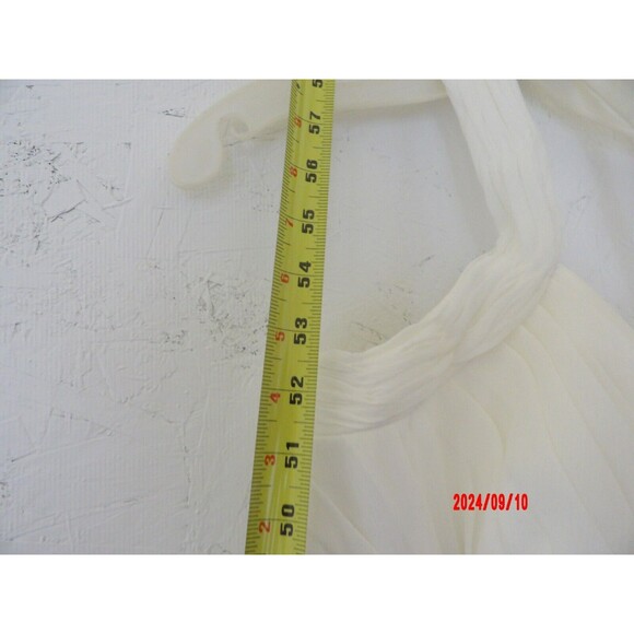 A Lina Halter Wedding Dress David’s Bridal Ivory Satin Wedding Dress Size 14 - Picture 3 of 12